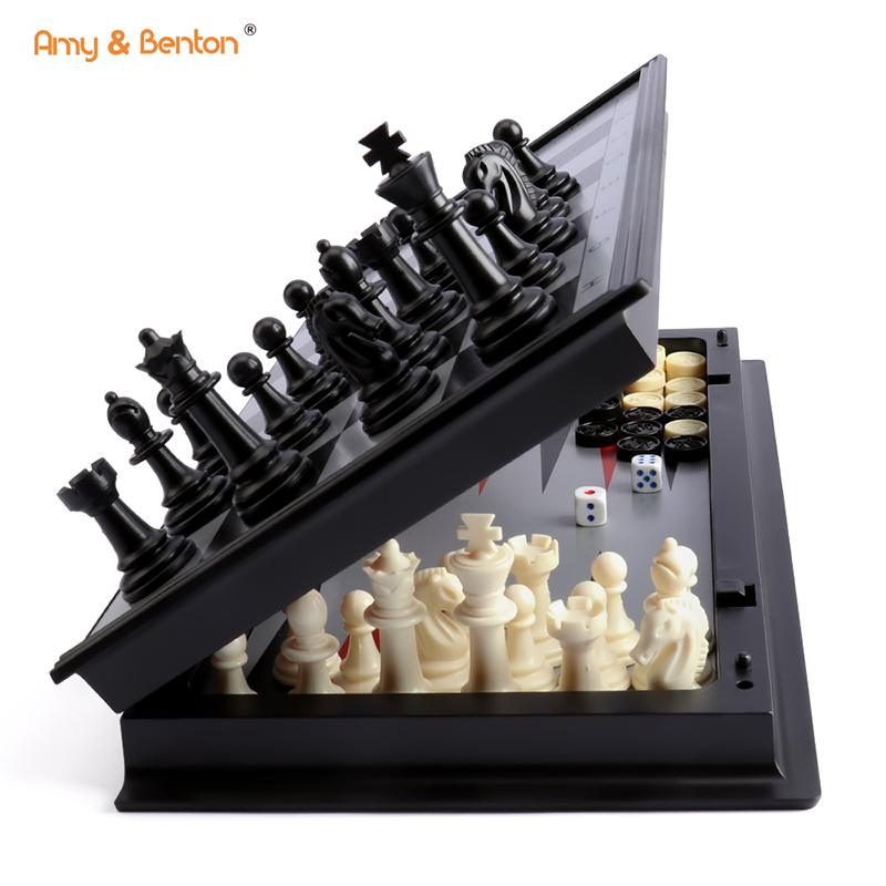 3-në-1-Travel-Chess-Set-with-Folding-Chess-board-13