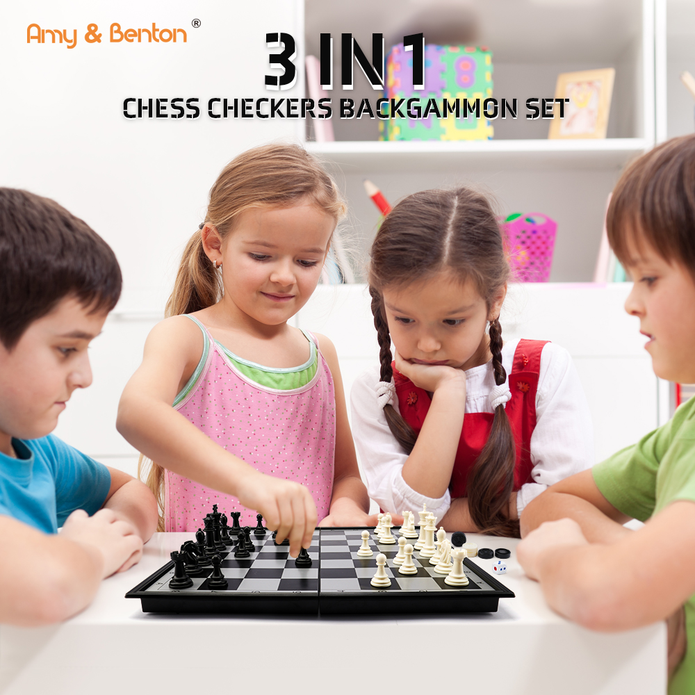 3 n'ime 1 Chess Njem nwere bọọdụ Chess mpịaji (9)