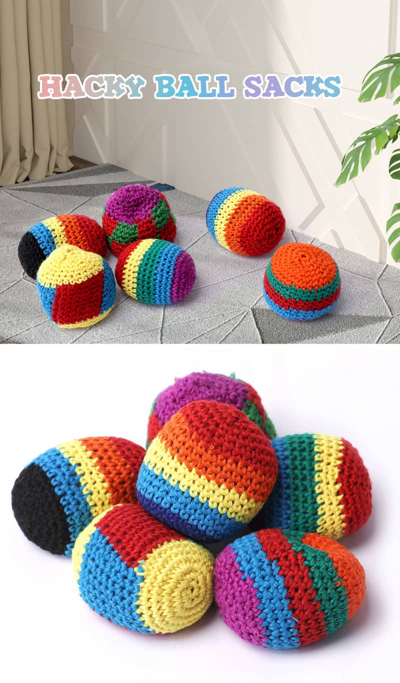 Crochet Hacky بال بوری Footbags-01