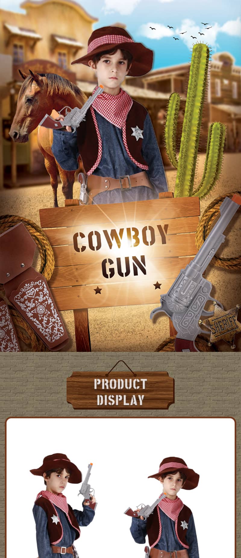 Cowboy Gun Toys Cosplay set_01
