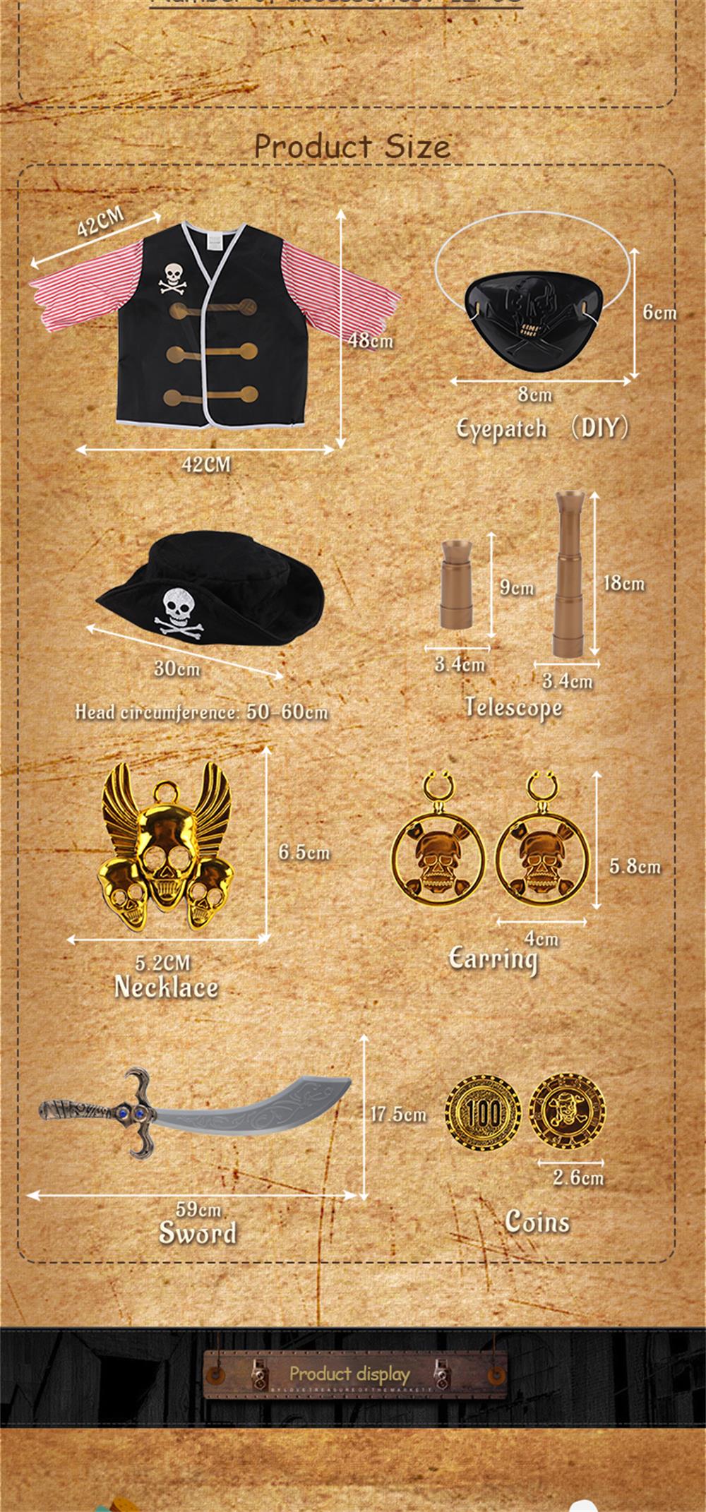 Pirate Costume Role Play Dress Up Set_02