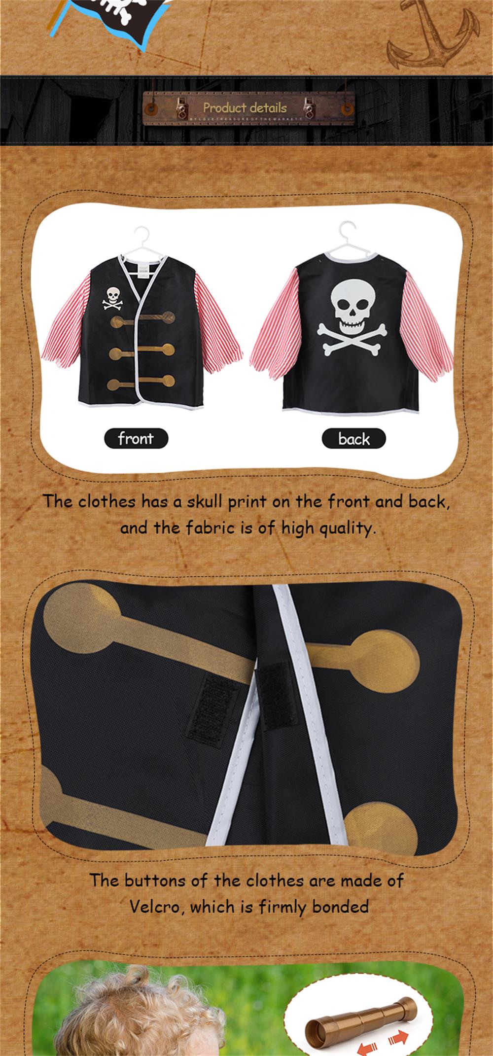 Pirate Costume Role Play Dress Up Set_04
