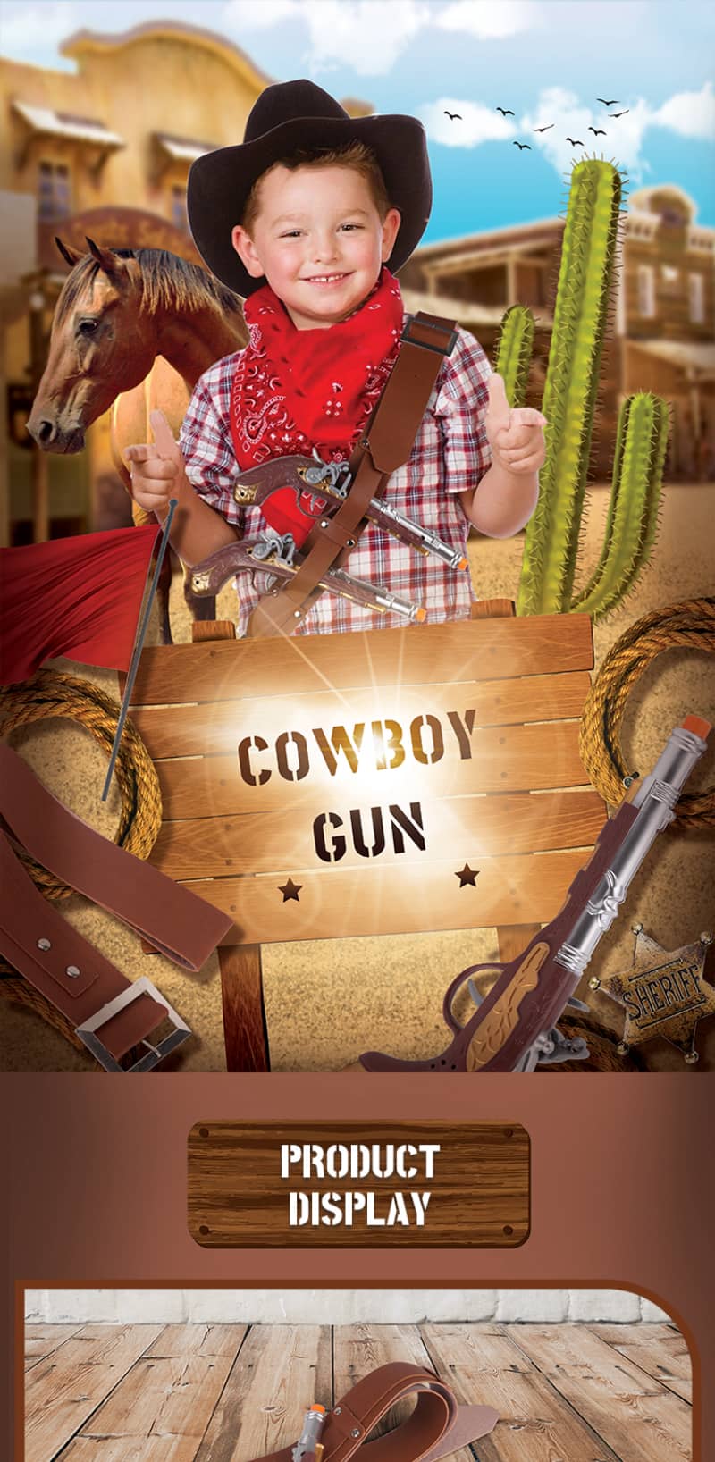 Western Cowboy Gun Toy Set_01